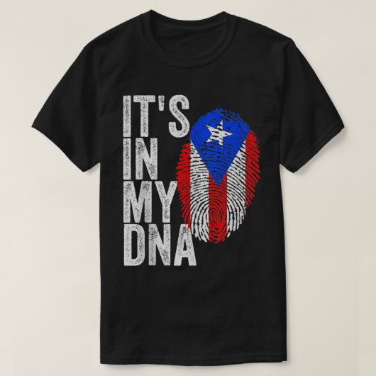 T-shirt SON DANS MON ADN Porto Rico Drapeau Rican Pride Ho (Design devant)