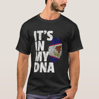 T-shirt SON DANS MON ADN Samoa américaines Drapeau Samoan 