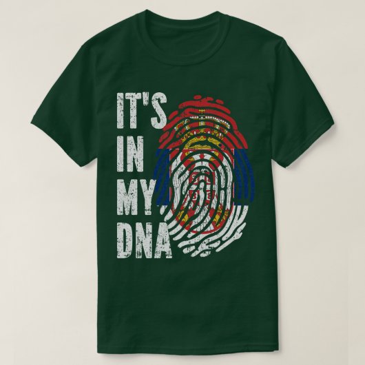 T-shirt SON DANS MON ADN Serbie Drapeau Hommes Femmes Enfa (Design devant)