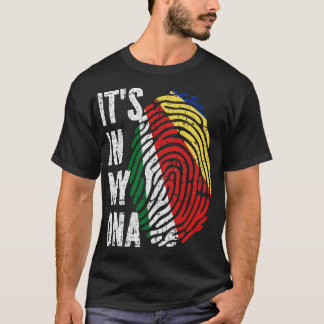 T-shirt SON DANS MON ADN Seychelles Drapeau Hommes Femmes