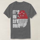 T-shirt SON DANS MON ADN Singapour Drapeau garçon fille ca (Design devant)