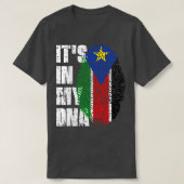 T-shirt SON DANS MON ADN Sud-Soudan Drapeau garçon fille c (Design devant)