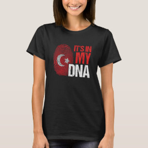 T-shirt Son Dans Mon ADN Turquie Drapeau Pays Drapeau Part