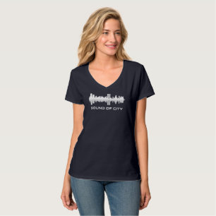 T-shirt Son de la ville Cou-V féminin
