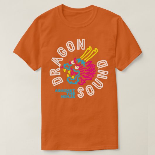 T-shirt Son Dragon Contre Le Logo Du Cercle Ninja (Design devant)