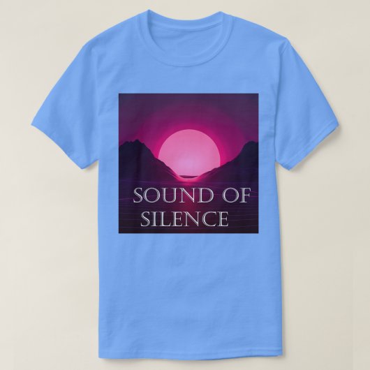 T-shirt Son du silence Vaporwave art art numérique rose su (Design devant)