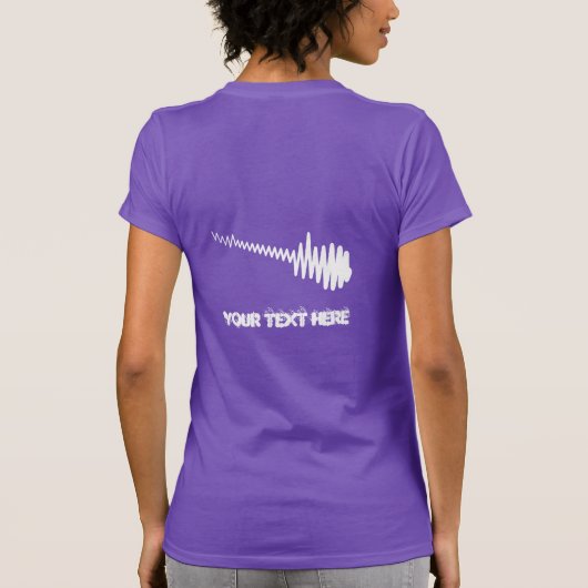 T-shirt Son électronique blanc Waveform (Dos)