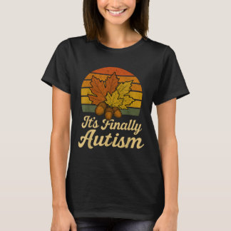 T-shirt Son enfin Autisme Automne Rétro Vintage