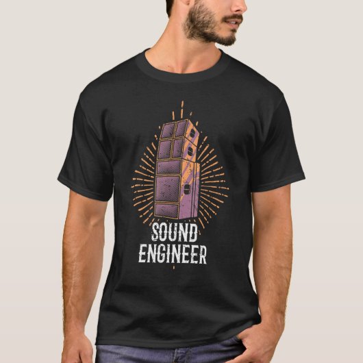T-shirt Son Engineer Audio Engineering Sound Guy Audio T (Devant)