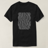 T-shirt Son et fureur Faulkner 1er paragraphe (Design devant)