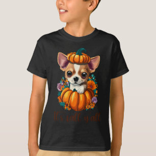 T-shirt Son Fall Y'all mignon Citrouille à fleurs Chihuahu
