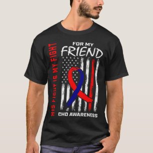 T-shirt Son Fight Friend Chd Awareness American Flag Graph