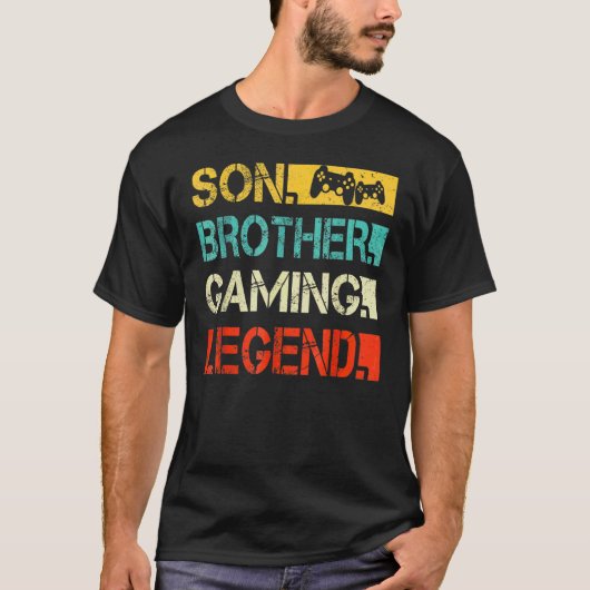 T-shirt Son Frère Jeu Légende Jeu Vidéo Gamer Pour Garçons (Devant)