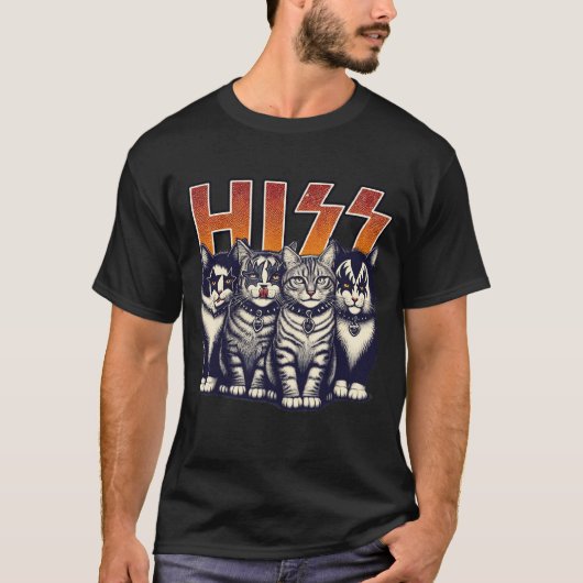T-shirt Son Funny Cats Kittens Rock Rockin Anniversaire (Devant)