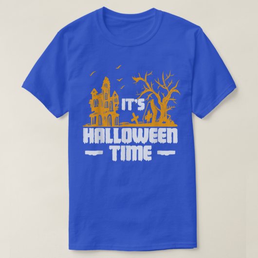 T-shirt Son Halloween Haunted House Castle Ghost (Design devant)