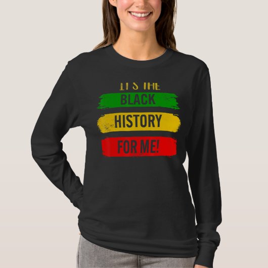 T-shirt Son Histoire Noire Pour Moi Fierté Africaine BHM H (Devant)
