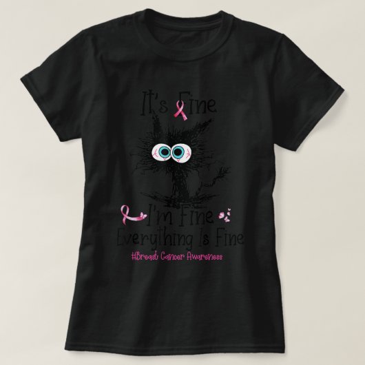 T-shirt Son Im Fin Tout Est Beau Chat Noir Brea (Design devant)