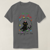 T-shirt Son Im Fine Tout Est Bien Drôle Chat Chri (Design devant)