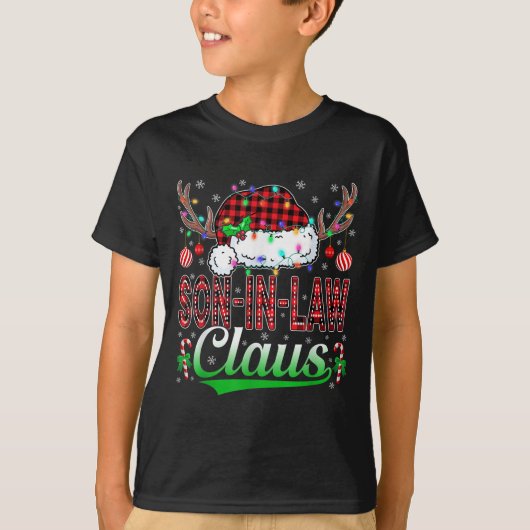 T-shirt Son-in-law Claus Christmas Light Matching Family X (Devant)