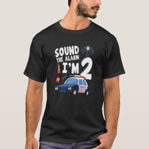 T-shirt Son L'alarme C'est mon 2e anniversaire 2 ans P