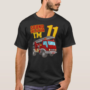 T-shirt Son L'alarme I m 11 Camion d'incendie Enfants d'an