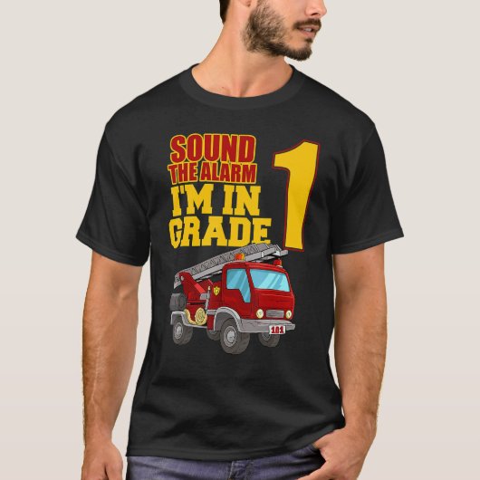 T-shirt Son L'Alarme Im En 1ère Année 1 Retour À L'École F (Devant)