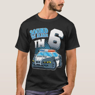 T-shirt Son L'alarme J'ai 6 ans 6e anniversaire Politique