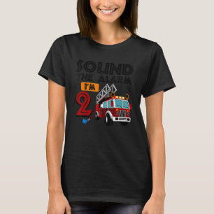 T-shirt Son L'alarme Je suis 2e anniversaire Camion d'ince
