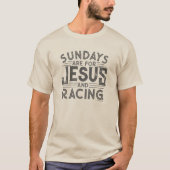 T-shirt Son « Les dimanches sont pour Jésus et la course » (Devant)