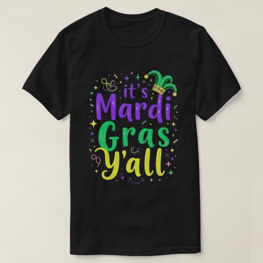 T-shirt Son Mardi Gras Yall Mardi Gras Costume Parade (Design devant)