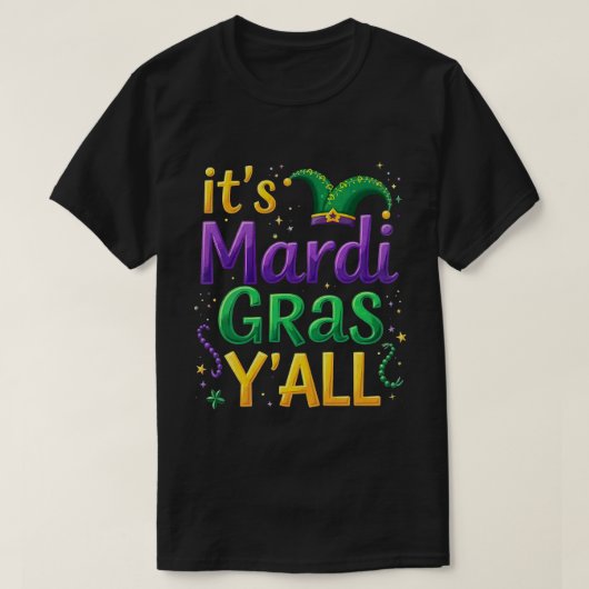 T-shirt Son Mardi Gras Yall Mardi Gras Costume Parade (Design devant)