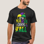 T-shirt Son Mardi Gras Yall Tee Mardi Gras Party Mask Coût (Devant)