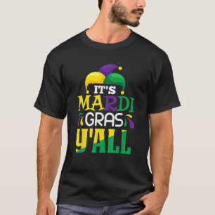 T-shirt Son Mardi Gras Yall Tee Mardi Gras Party Mask Coût