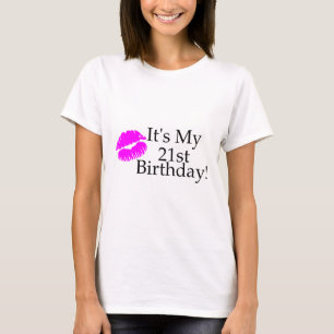 T-shirt Son mon 21ème anniversaire (baiser)