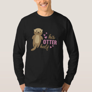 T-shirt Son Otter Half Sweet Otter Love Heart