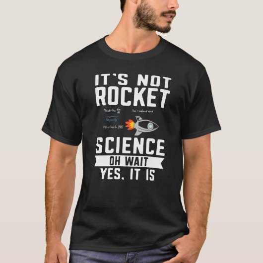 T-shirt Son pas Rocket Science Aérospatiale Ingénieur (Devant)