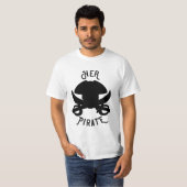 T-shirt Son Pirate Black Crossbones Crâne et épée blanc (Devant entier)