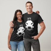 T-shirt Son Pirate White Crossbones Crâne et épée Noir (Unisexe)