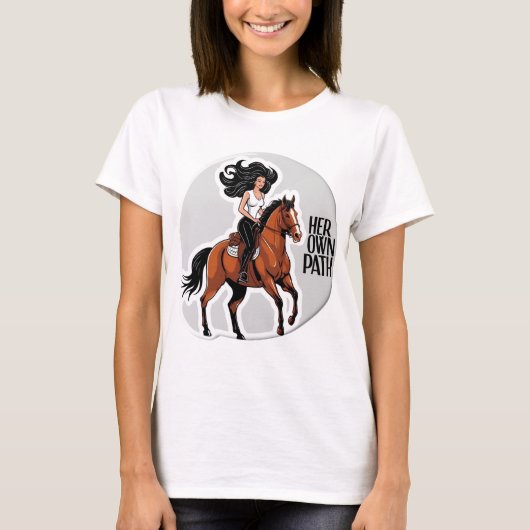 T-shirt Son Propre Chemin : L'Intrépide Rider (Devant)