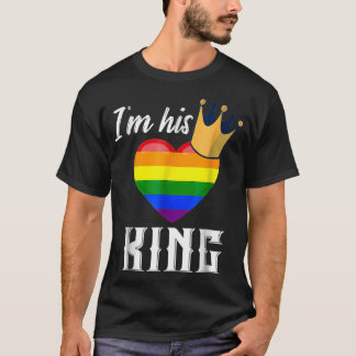 T-shirt Son Roi LGBTQ Rainbow Heart Gay Boyfriend