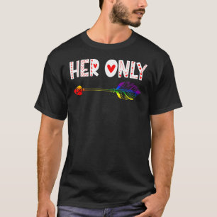 T-shirt Son seul drôle Valentine's Day Lesbian Couple LGBT