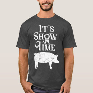T-shirt Son Temps Montrer Porc Spectacle Porc Lover Comté 
