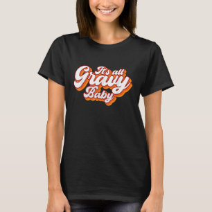T-shirt Son tout gravé bébé design rétro vintage thanksgiv