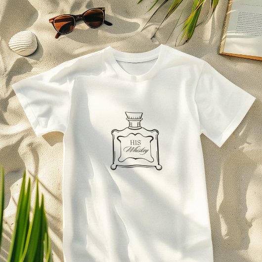 T-shirt Son Whiskey, Couple, Époux, Amusant, Simple Design
