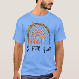 T-shirt Son Yall Arc-en-ciel Maple Fall Vibes Leaf Pumpki