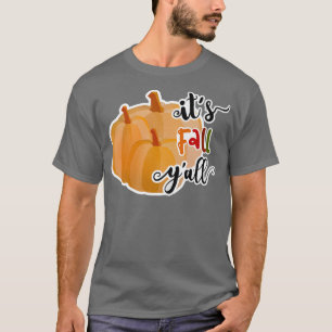 T-shirt Son Yall Citrouille Graphisme Automne Femmes
