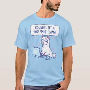 T-shirt Sonne comme un problème de lama - Lama de bureau m