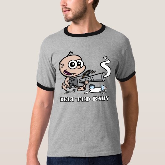 T-shirt sonnerie Ceinture-alimentée t de bébé (Devant)