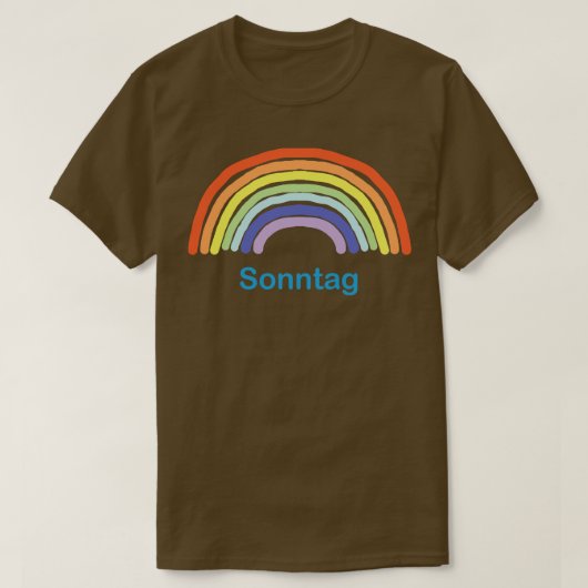 T-shirt Sonntag Sunday Rainbow (Design devant)