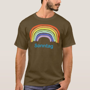 T-shirt Sonntag Sunday Rainbow